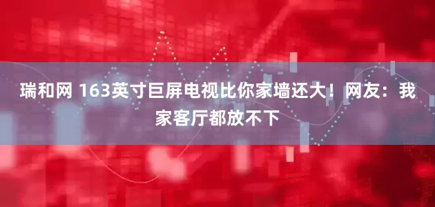 瑞和网 163英寸巨屏电视比你家墙还大！网友：我家客厅都放不下